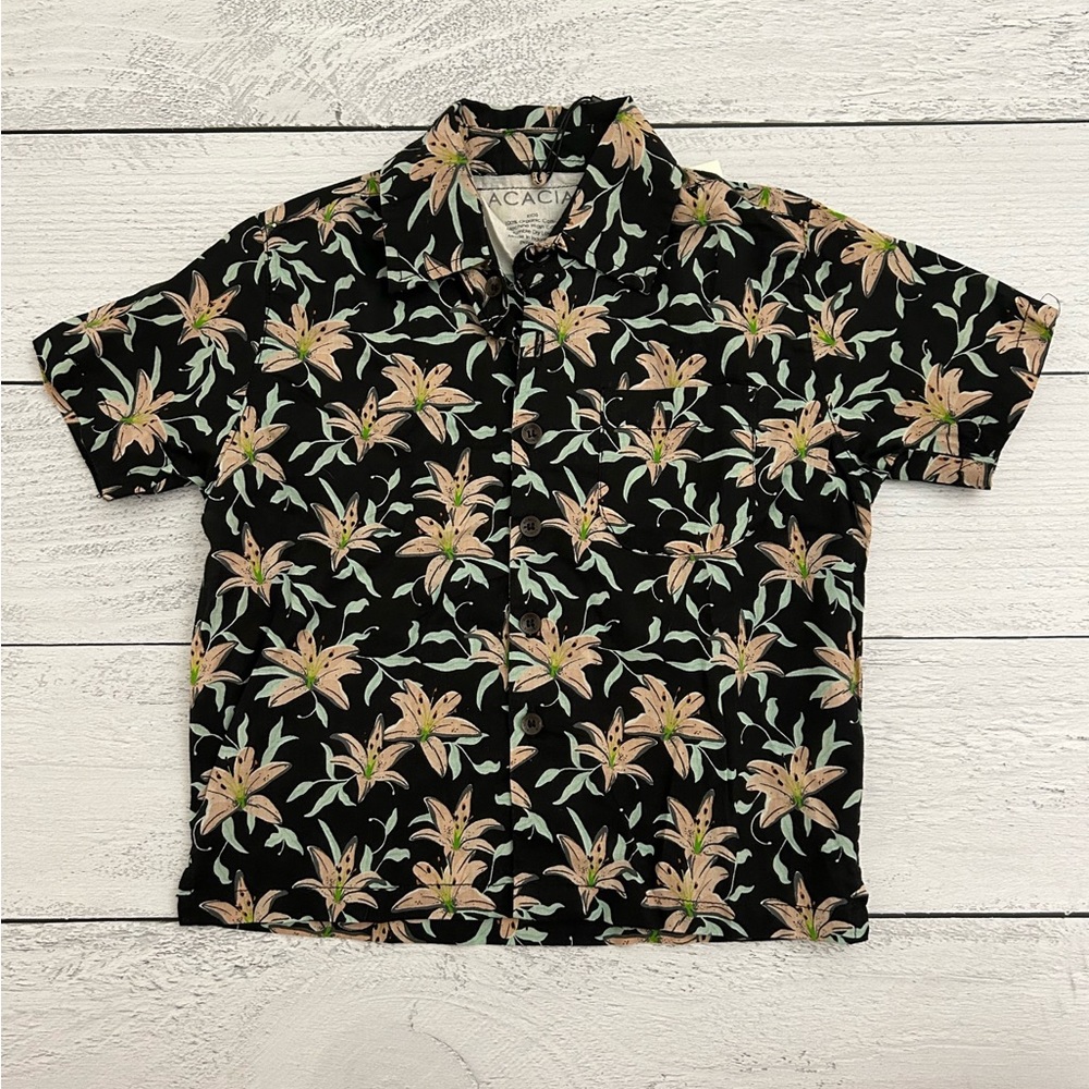 NWT Acacia Kids Boys Aloha Shirt Monet Small
